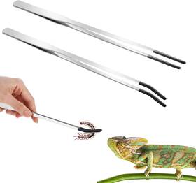 Umgqt8qz 581867 1 2 Pcs Feeding Tongs 9.8 Inch Long Aquarium Tweezers With Rubber Tip Bearded Dr