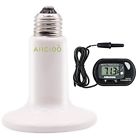 760960642060 Aiicioo Reptile Heat Lamp With One Digital Thermometer