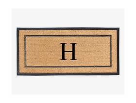 A1hc A1 Home Collections 764613362183 Natural Coir And Rubber Large Monogrammed Door Mat 24x48 Inches ... Fast Ship