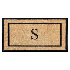 A1hc A1 Home Collections 764613362299 Natural Coir And Rubber Large Monogrammed Doormat Thick Durable Entry Mat