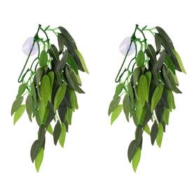 Zv1ds54098n6yg53rexkz Abaodam 2pcs Artificial Fish Tank Plants Rattan Aquarium Green Plastic Pla
