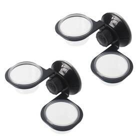 Abustle Pig 727198983501 2-pack Black Double Reptile Feeder With Suction Cup 6 Feeding Cups For Gecko