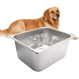 Achicklead 768486852895 10l Large Dog Water Bowl Stainless Steel Metal Bowls Capacity W