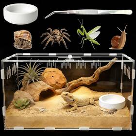 Cwmx00009 Adoture Acrylic Reptile Terrarium Tarantula Enclosure With Magnetic Door Easy-clean Re