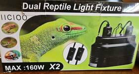 Aiicioo 726084678873 Dual Reptile Light Fixture - 160w X2