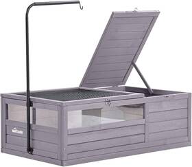 Wye3zh4x1817 Aivituvin Wooden Tortoise House Large 38.1 Inch L X 22.4 W 39.0 H Grey