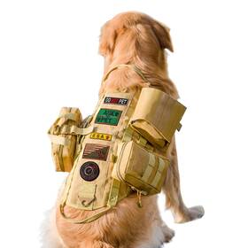 De-pa8a703 Aiwai Tactical Dog Harness With Pouches Vest For Large Medium Dogs No-p