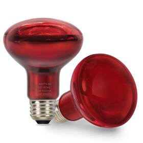 A-us-25030503 Alampever 2 Pack Red Heat Lamp Bulb 75 Watt Infrared Light For Bearded Dragon E2