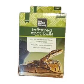 Alt-12-295 All Living Things Infrared Spot Bulb Provides Radiant Heat For Reptiles 75 Watt