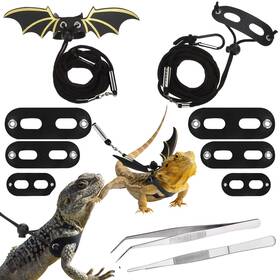 Allazone 738632349494 4 Pcs Adjustable Bearded Dragon Harness And Leash 2 Style 3 Size Ad