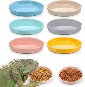 5478xywp0065 Alrhso 6 Pack Plastic Water Feeder Bowl Small Reptile Food Dish Reusable Worm Wate