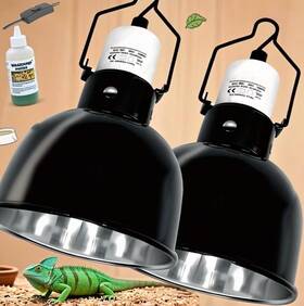 Dz-01 Alxamoltools Reptile Light Fixture 2 Packs 5.5ftft Dual Use Dome Lamp With Ceramic Socket