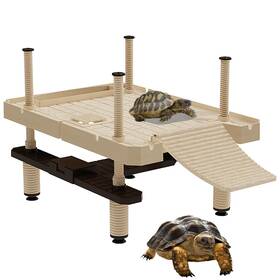 242-4-tbp-3zh1000 Amztemu Large Turtle Basking Platform For Aquatic Turtles Floating Dock -size L