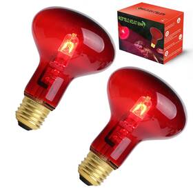 75w-hong-d-2p Aomryom A/75w-hong-d-2p 75w Infrared Basking Spot Heat Lamp Bulb Red Light Bulbs For Pet Lizards