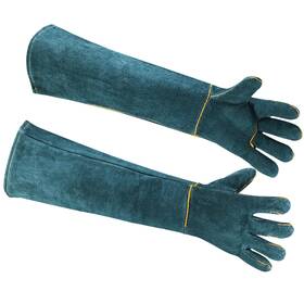 8541947322 Aowpfvv Long Sleeve Leather Animal Handling Glove Anti Scratch Protective G... Fast Ship