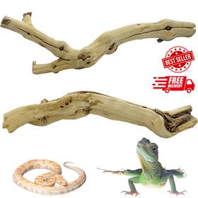 Ka064 Apatal Reptile Branch Decor 2 Pack Snake Climbing Wood Branches Lizard Habitat Decorati