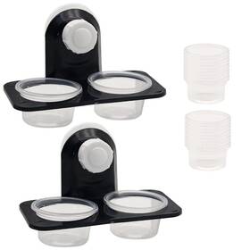 Aplayfulbee 727198982306 Reptile Feeding Cups Water Bowl Double Crested Gecko Ledge With 20 Pc