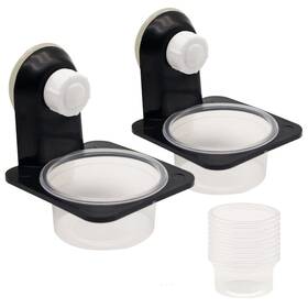 Sa651 Aplayfulbee Double Crested Gecko Feeding Ledge With 10 Pcs 0.5oz Bowls Detachable Suctio