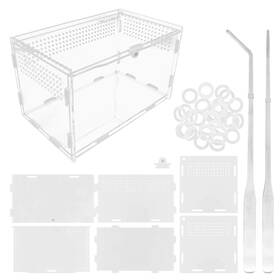 Apol 612612552155 Acrylic Reptile Feeding Box Terrarium Transparent Breeding Tarant