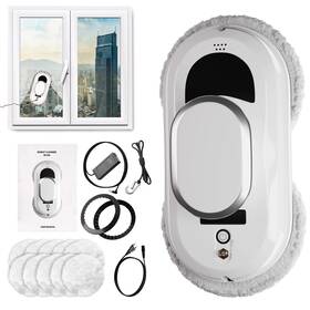 W100 Apq Supply 810078946359 White Automatic Window Cleaner Robot 11.8 X 5.9 4.7 Inch W