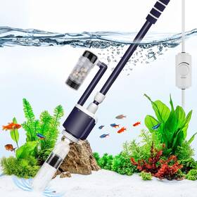 Liz88-aq127 Aqqa Fish Tank Cleaner Dc 34w/600gph Adjustable Water Flow Aquarium Gravel Vacuum