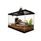 Aqua Culture Reptile Aquarium Kit Habitat Tank Locking Screen Lid Lamp Turtle Frog Lizard Set 733281235068