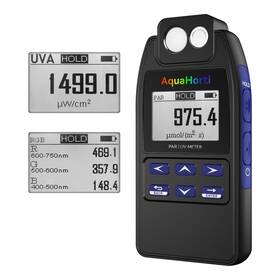 Aquahorti 795847455242 Ah-quantuv Par Meter Test Ppfd 400-750nm And Uva 320-400nm Irradiance Inten