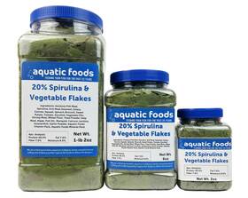 Aquatic Foods Inc. 840436744594 Premium Spirulina And Vegetable Flakes With 20% Fo