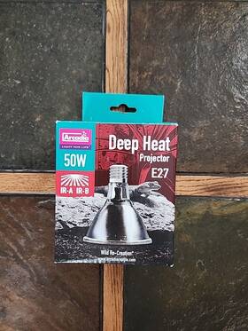 Arcadia 060127655441 Deep Heat Projector Emitter 50 Watt For Reptile Enclosures