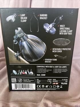 Arcadia 844046001566 Ceramic Reflector Clamp Lamp E26 / 8 Inch Multi-directional 250w Reptile
