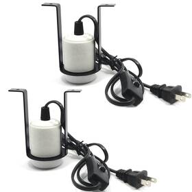 A0018 Arigoul 2-pack Reptile Ceramic Heat Lamp Holder Pet Heater Bracket Light Fixt