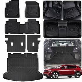 As-24prologue-abk Asinri Floor Liners And Cargo Backrest Mat For 2024 2025 Honda Prologue Tpe A