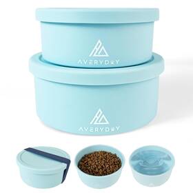 Rbl-v2 Averyday 50 Oz Travel Dog Bowls With Lids 2-in-1 Portable Pet For Foo... Fast Ship