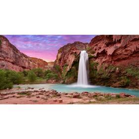 0.75x0.3nbk17971nam Awert 30x12 Inch Reptile Habitat Background Sunset Mountain Waterfall Terrari