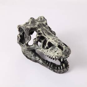 Gr0980 Awuawu Fish Tank Decoration Aquarium Decor Accessories Resin Material Dinosaur Skull