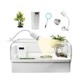Azv 783970506481 Turtle Tank Habitat Kit Aquatic Tortoise Starter Enclosure With Hideout