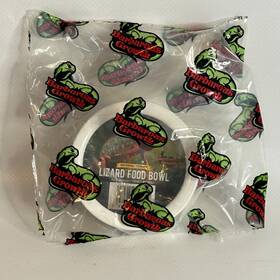 Barbarous Growth 974936310745 Reptile Food Dish Bowl Worm Water Small 2.75in Lizard Gecko Ceramic Pet