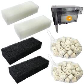 Aqclear06110filter-02 Beaufan 2 Set Of Three-stage Filtration Tank Filter Maintenance Kit Replacement For