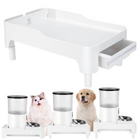 Pl0305 Bebobly Adjustable Cat Feeder Stand Elevated Holder For Automatic Feeders 3-5.1 In