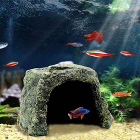 Besimple 735279067576 Aquarium Fish Hide Cave Decoration Reptile Rock Hideouts Stone
