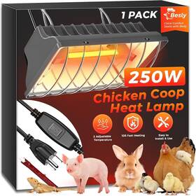 Xj-001-1 Besly Heat Lamp For Chicken Coop 250w Waterproof Brooder Heater Indoor And Outdoor
