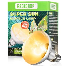 Bsli001-4 Bestshop Heat Lamp Bulbs 125 Watt Reptile Bulb Full Spectrum Uva Uvb Light