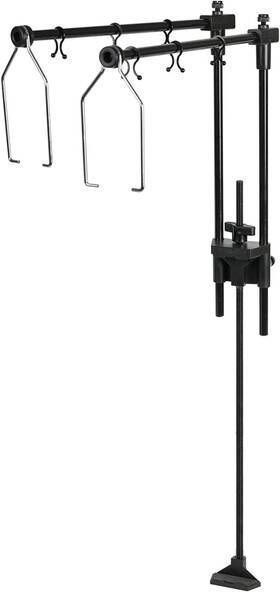 Betazooer.co 313037963904 Reptile Dual Lamp Stand Metal Adjustable Heating Holder Light