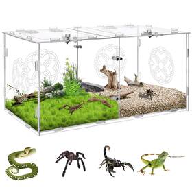 Dscnus-131 Betinyar Acrylic Jumping Spider Enclosure With Double Compartments Large Size 15.7