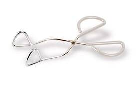 Better Houseware 050581001613 10 Inch Angled Tongs Silver With White Handle Inches