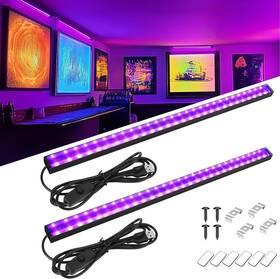 Ka0026a1-a1 Bgmonster Led Black Light Bar 10w 1ft Usb Uv Blacklight Strip Lights Aluminum