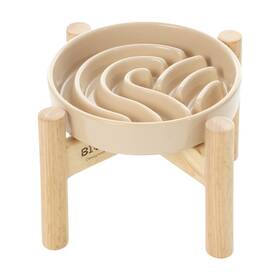 Bicopet 716151870408 Ceramic Slow Feeder Dog Bowls Raised For Small Dogs Large Breed Ele