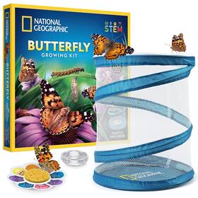 Blue Marble 810070622312 National Geographic Butterfly Growing Kit - Habitat With Vouche
