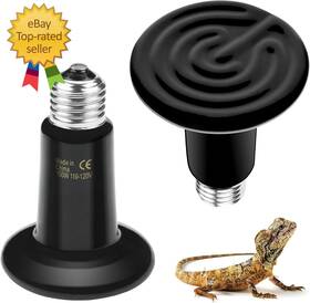Cp-rhb-150w Bn-link 150w Reptile Heat Lamp 2-pack Ceramic Emitter Bulbs No Light