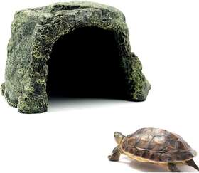 J035 Bnosdm Reptile Rock Hideout Lizard Hide Cave Box Turtle Habitat Accessories For Spider